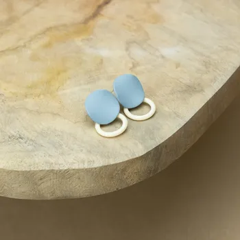 Náušnice Náušnice Lentilky - modrá Barva: Béžová