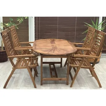 Zahradní sestava zahradní nábytek dřevěný Ascot Bristol 1S+4K Ratan