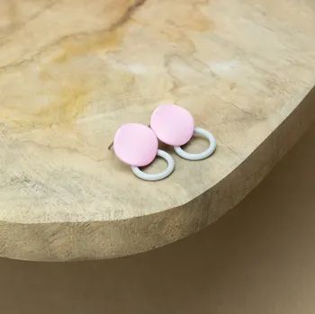 Náušnice Náušnice Lentilky - růžová Barva: Šedá