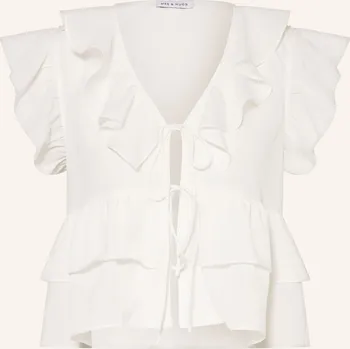 Dámská halenka Mrs & Hugs Dámská Halenka S Volánky, bílá, 36