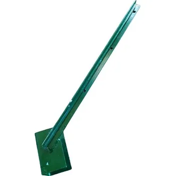 Plotový sloupek Jednostranný bavolet na 3 řady ostnatého drátu | ZN+PVC | pro sloupek obdélníkového profilu 60x40mm | zelený