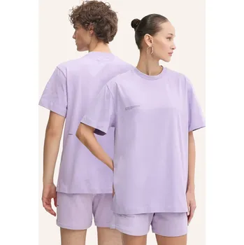 Bavlněné tričko Pangaia fialová barva, s potiskem, L, 04X