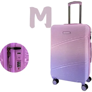 SUMMIT 2421 Střední cestovní kufr – ombré design M 66×43×26 cm, 24\" | TSA zámek | 360° kola | PC materiál Barva: ombré ve fialové barvě