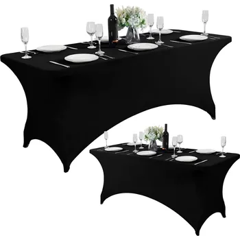 ubrus MultiGarden Víceúčelový ubrus na cateringový stůl 240 cm 8FT černý elastický MultiGarden