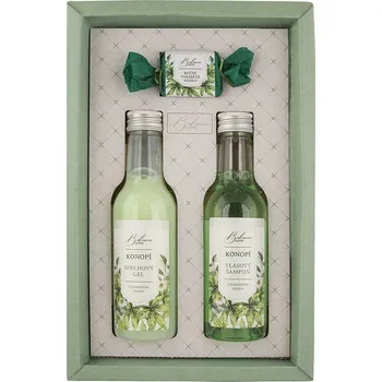 Koupelová pěna BOHEMIA Sada konopí premium – gel 200 ml, šampon 200 ml, mýdlo 30 g