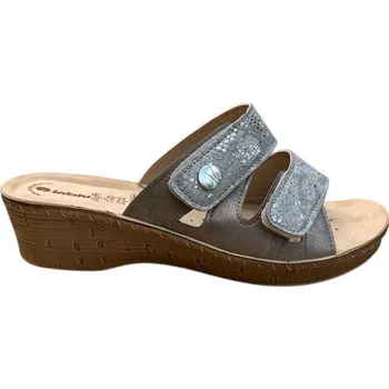 Dámské pantofle Inblu 26 78 dámské nazouváky na suchý zip stříbrná perleť Barva: Černá, Velikost: 36