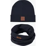 Doke Dětský set Bavlněná čepice a nákrčník organic ed black pro děti 12-16 let