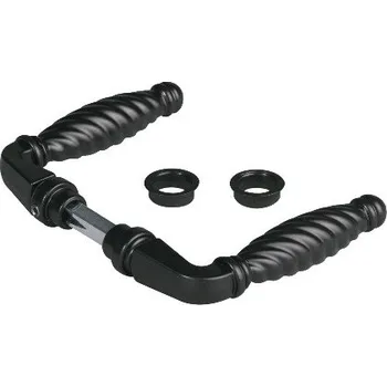 Dveřní kování Plotovecentrum.cz Klika ke dveřím ozdobná oboustranná 3006FA | černá