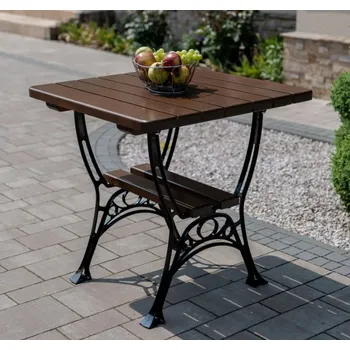 Zahradní stůl Zahradní stůl Regiis SMALL z olše a hliníku 75 × 75 × 78 Ratan