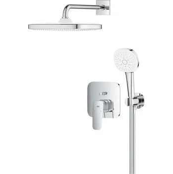 Vodovodní baterie GROHE Professional Cubeo Sprchová podomítková baterie s přepínačem + hlavová a ruční sprcha, chrom