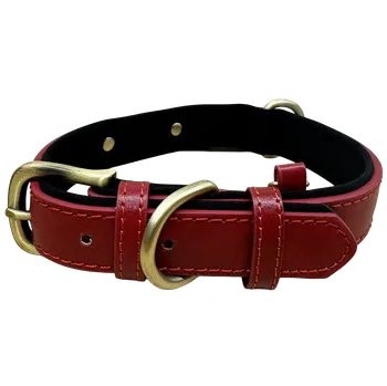 Obojek pro psa Petify Kožený obojek pro psa Fluff červený Velikost: S