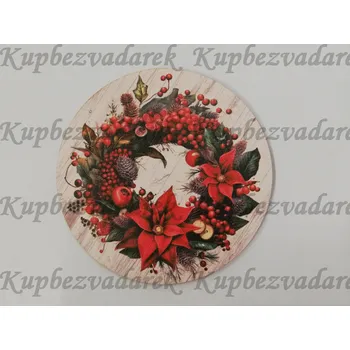 Podtácek - Vánoční věnec Velikost: 10cm