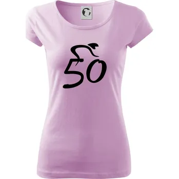 Dámské tričko Cyklista slaví padesátku (50) - Dámské triko Pure - XS ( Orchid )