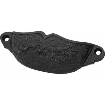 Karnevalový kostým Výprodej Zdobená litinová úchytka „mušle“ s listovým vzorem - Outlet