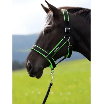 MANMAT Nejpevnější stájová ohlávka MANMAT, reflexní zelená Velikost: M