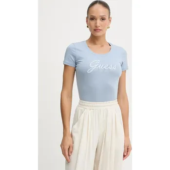 Dámské tričko Tričko Guess dámské, modrá barva, W5YI46 J1314 W5YI46.J1314 95X, vel. XS