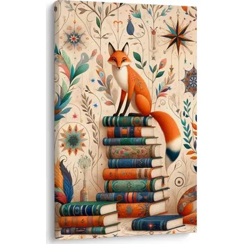 Obraz Dovido Obraz lišky a kouzelná knihovna