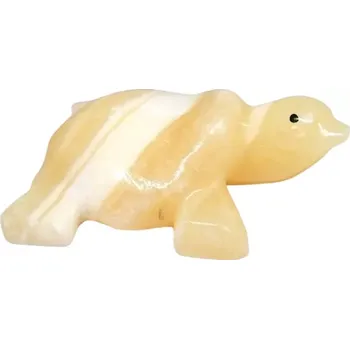 Aragonitová želva z Egypta – velká 11 cm, ručně vyřezávaná z alabastru