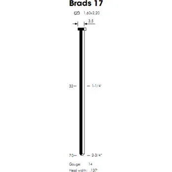 Hřebík Bredy OMER 17P / 32