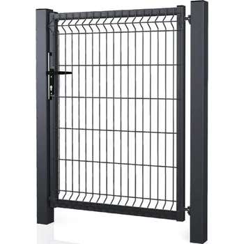 Plot Jednokřídlá branka BRAVO 3D poplastovaná 1000/1530 mm | antracitová šedá RAL 7016 | výplň svařovaný 3D panel | drát 5,0 mm