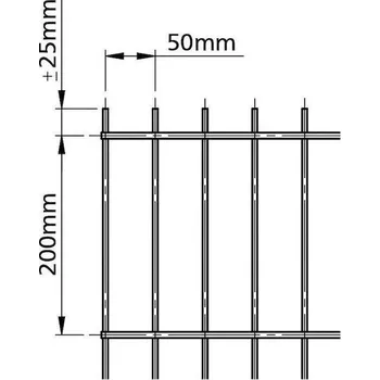 Plot Svařovaný plotový panel BRAVO 2D bez povrchové úpravy 1830 mm | oko 50 × 200 mm | drát 2 × 6,0 mm / 5,0 mm