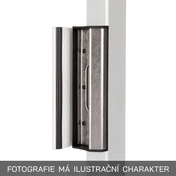 Příslušenství pro plot Doraz zámku LOCINOX SAKL | pro hranatý profil 40-60 mm | bílá RAL 9010