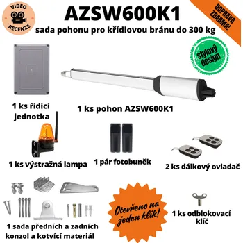 Pohon brány AZSW600K1 - sada pohonu pro jednokřídlou bránu do 300 kg