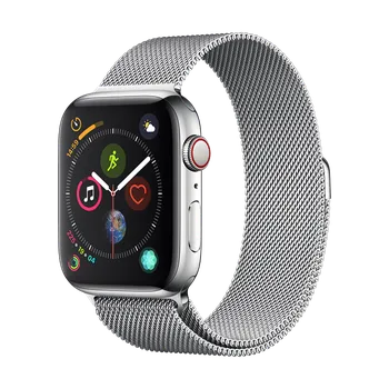 Příslušenství k chytrým hodinkám DEVIA Řemínek Apple Watch 42 / 44 / 45 / 49mm Milanese stříbrný