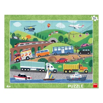 Dětské zboží Puzzle Dopravní prostředky 40 dílků deskové