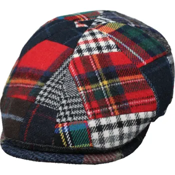 Čepice Fiebig - Headwear since 1903 Gatsby červená bekovka od Fiebig - Vlna / 6-Panel Cap Gatsby Patchwork Bakerboy Velikost: 60 cm