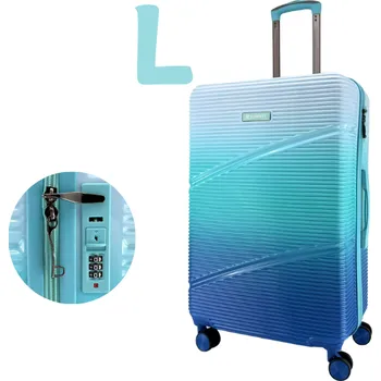 SUMMIT 2421 Velký cestovní kufr – ombré design L 77×48×30 cm, 28" | TSA zámek | 360° kola | PC materiál Barva: ombré ve blankytně modré barvě