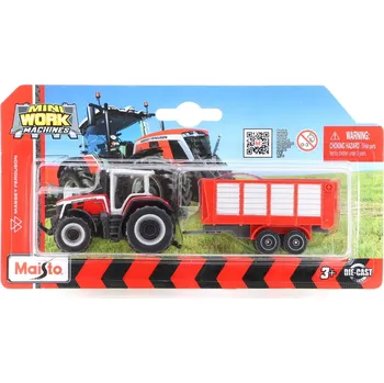 autíčko Massey Ferguson 8s.265 Tractor s přívěsem 2020 1:64 - Maisto Massey Ferguson 8s.265 Tractor s přívěsem 2020