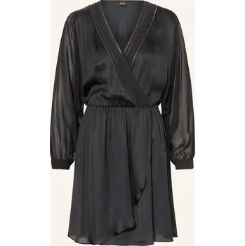 Dámské šaty Boss Dámské Šaty Denvont V Zavinovacím Vzhledu, černá, 42
