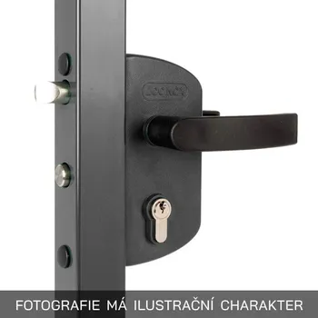 Příslušenství pro plot Zámek LOCINOX pro zahradní branky LAKZ P1 | pro hranatý profil 40 mm | antracitová šedá RAL 7016