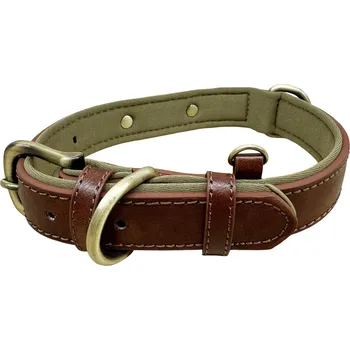 Obojek pro psa Petify Kožený obojek pro psa Fluff hnědý Velikost: S