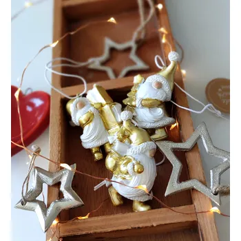 Vánoce Vánoční skřítci - ozdoby na stromeček 6cm, set 3ks BoltzeXmas