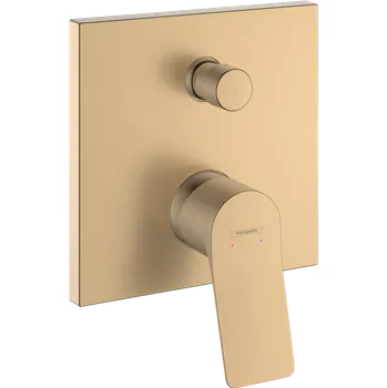 Vodovodní baterie Hansgrohe Vivenis - Páková vanová baterie pod omítku se zabudovanou bezpečnostní kombinací dle EN1717, kartáčovaný bronz 75416140