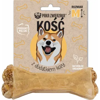 Pamlsek pro psa PAKA ZWIERZAKA Bone with goat M 12 cm - pamlsek pro psa - 55g