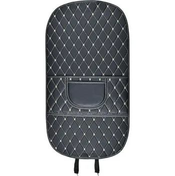 Pouzdro na mobilní telefon Ochranná kožená rohož pro autosedačky proti kopání s organizérem černá