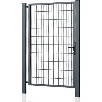 Plot Jednokřídlá branka BRAVO 2D poplastovaná 1000/1800 mm | antracitová RAL 7016 | výplň svařovaný 2D panel | drát 5,0 mm