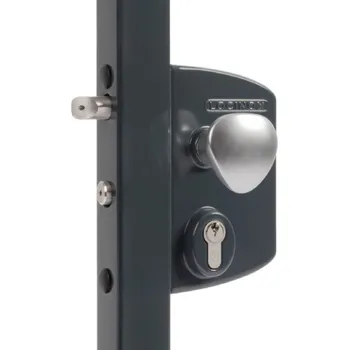 Příslušenství pro plot Elektrický zámek LOCINOX LEKQ U4 s funkcí FAIL OPEN | pro hranatý profil 60-80 mm | antracitová šedá RAL 7016