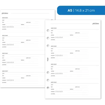 Diář Fleppi Náplň do diáře - Přečteno Vyberte velikost náplně: A5 - 6 dírek