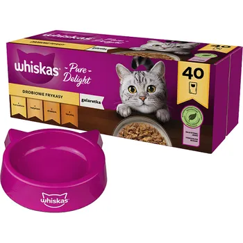Krmivo pro kočku WHISKAS Adult sáčky 40 x 85 g + Miska pro kočky WHISKAS GRATIS !!