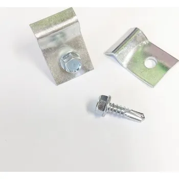 Příslušenství pro plot Příchytka plechová rovná 20x27mm, vč. šroubu - pozink