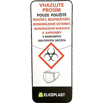 Popelnice Samolepka na infekční odpad