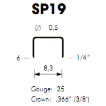 Spona do sešívačky Sponky OMER SP19/6