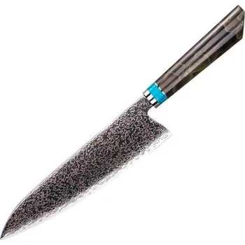 Damaškový kuchyňský nůž ZE 37411 Chef/Hnědá/Modrá
