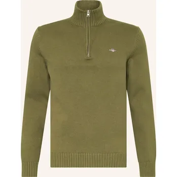 Pánské oblečení Gant Pánský Svetr Troyer, olivová, XXL