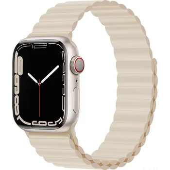 Příslušenství k chytrým hodinkám DEVIA Řemínek Apple Watch 42 / 44 / 45 / 49mm Sport 3 silikon starlight