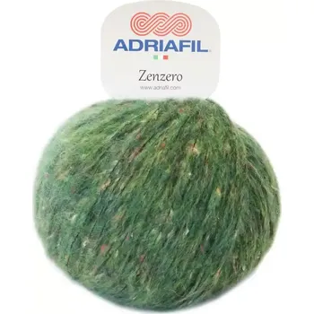 Příze Adriafil Zenzero 88 Zelená (Tweedová příze Zenzero Bosco)